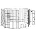 PawHut 36" H 8-Panel Dog Playpen-Black coated playpen provides long lasting protection against outdoor elements 