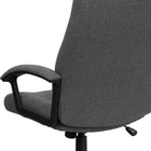 Flash Furniture High Back Grey Fabric Executive Swivel Chair with Two Line Horizontal Stitch Back & Arms-Tilt Tension Adjustment Knob