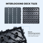 MotionGrey 4-Slat Interlocking Waterproof Outdoor Deck Tiles for Patio, Balcony and Garden - Black - 20 Piece Set-Modular tile format makes it practical to cover or refresh selected outdoor spaces