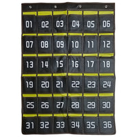 Kore Design Hanging Cell Phone 36-Pocket Storage Classroom Organizer - Black/Yellow-Enhanced Organization: Keeps phones and small essentials neatly arranged, reducing classroom clutter.