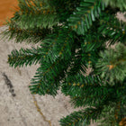 HOMCOM 7.5' Artificial Slim Christmas Tree with Pine Cones - Green-The branches are flame retardant, ensuring they are safe and won't cause any damage to your home 