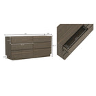 Manhattan Comfort Ardea 72" Contemporary 6-Drawer Double Dresser - Walnut-Six Storage Drawers: Offers generous space to keep clothing and everyday essentials neatly organized