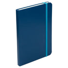 JAM Paper Hardcover Notebook Journal with Elastic Band Closure, Blue, Medium, 5 x 7-Standard binding