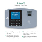 uAttend BN6000N Cloud-Connected Fingerprint LAN Time Clock System - Black/Grey-Meet your business needs by tracking a weekly, bi-weekly, semi-monthly, or monthly pay period.