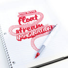 Pentel Floatune Rollerball Pen - 0.8 mm - Red-The textured grip provides comfort and control for long writing sessions