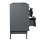 Modway Render 48" Double Sink Compatible Bathroom Vanity Cabinet - Grey-8