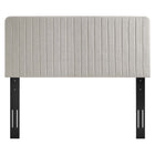 Modway Milenna Channel Tufted Upholstered Fabric Full/Queen Headboard - Oatmeal-Polyester Fabric Upholstery