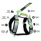 Healthy Harness Ultimate Urban Premium Dog Harness - Green - Extra Small-Multiple leash attachment points-front clip for training, back clip for casual walks, and a sturdy handle for emergencies
