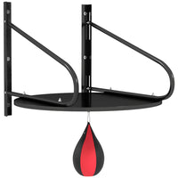 Soozier Wall-mounted Speed Bag Boxing Platform - Height Adjustable-Includes: 1x punching bag, 1x wall platform, 1x inflation pump 