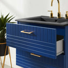 Modway Daybreak 24" Bathroom Vanity - Blue/Black-Rubberwood, MDF, Particleboard Construction