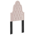 Modway Augustine Tufted Performance Velvet Twin Headboard - Pink-Dense Foam Padding