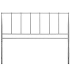 Modway Kiana Metal Stainless Steel Full Headboard - Grey-Vintage Finial Ornaments