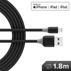 JCPal Linx MFI Certified Braided Lightning Sync & Charge Cable, 1.8m, Black (JCP6133)-1.8 Meters / 6 Ft