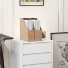 HOMCOM 4-Drawer Letter/A4 Filing Cabinet with Lockable Wheels - White-Colour: White
