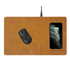 General Supply Goods + Co PU Leather Qi Charging Mouse Pad - Cognac-Output Power: 5W/7.5W/10W