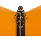JAM Paper Plastic 0.75" 3-Ring Binder - Orange-Wide front and back binder panels fully cover standard dividers and sheet protectors. Our 3 metal ring binders have 2 buttons for easy opening and closing, and a convenient pocket on the inside flap.