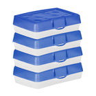 Storex Standard Pencil Hard Case - 8.25" x 5.25" x 2.25" - Blue - 12 Pack-Solid poly construction