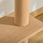 PawHut 100" Floor-To-Ceiling Cat Tree with 3 Perches - Light Brown-Colour: Light Brown 