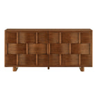 Modway Foundry Woven Design Buffet Storage Cabinet - 71" - in Walnut-7