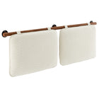 Modway Anela Wall-Mounted Chenille Upholstered Full Headboard - Cream Walnut-Full Size Floating Headboard