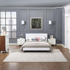 Modway Javiera Contemporary Moroccan Area Rug - 8 ft W x 10 ft L - Ivory/Cameo Rose-Tight Low Pile Weave