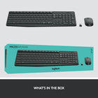 Logitech MK235 Wireless Keyboard & Mouse Combo - Grey - English (920-007897)-Ambidextrous mouse design for right and left-handed people