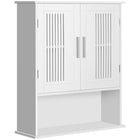 kleankin Modern Bathroom Cabinet - White-Wall-mounted design takes effective use of wall space
