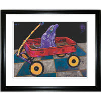 Dog Waggin 2 by Jenny Foster - Framed Print - 40" x 32"-High-quality art print professionally matted and framed