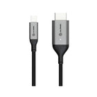 ALOGIC Ultra Mini DisplayPort to HDMI Cable - 2m - Space Grey-High-Definition 4K Display - The Ultra Mini DisplayPort to HDMI Active Cable is built to support a maximum resolution of 4K@60Hz. The cable is HDMI 2.0 compatible with support for true Ultra-high definition 4K@60Hz. It can support a bandwidth of up to 18Gbps making it ideal for high-resolution gaming or video editing applications. 