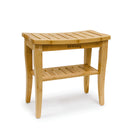 BIOS Living Bamboo Shower Bench -Storage shelf for soaps, towels or magzines