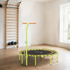 Soozier 50" Foldable Fitness Trampoline with Adjustable Handle - Bungee-Adjustable 5-level handrail 38.6" -49.6" (98–126 cm) suits all heights for comfort and safety 