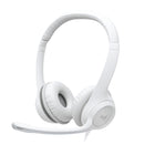 Logitech H390 Wired Stereo Headset for PC/Laptop with Noise Cancelling Mic - White-Digital Stereo Sound: Fine-tuned drivers provide enhanced digital audio for music, calls, meetings and more