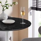 Modway Lippa 28" Round Faux Marble Bar Table - White Black-Seats 2