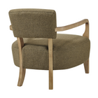 Modway Zinnia Linen Blend Accent Chair - Olive-Arrives Fully Assembled