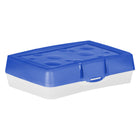 Storex Standard Pencil Hard Case - 8.25" x 5.25" x 2.25" - Blue - 12 Pack-Solid one piece design features an integrated latch and hinge