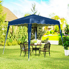 Outsunny 8 ft W x 8 ft L Pop Up Canopy Foldable Outdoor Canopy Tent with Bag - Blue-Adjustable legs for different needs and preferences