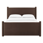 Modway Rael Performance Velvet Queen Platform Bed - Chocolate Brown-Weight Capacity: 800 lb