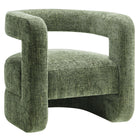 Modway Jaylin Upholstered Chenille Accent Chair - Basil-Chenille Upholstery