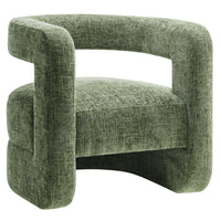 Modway Jaylin Upholstered Chenille Accent Chair - Basil-Chenille Upholstery