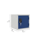 Ceha Canada OKK 12" Cube Locker - Blue Door-SECURE CYLINDER LOCK: Includes a reliable cylinder lock with 2 keys for added security