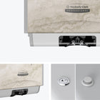 Kimberly-Clark Professional ICON Automatic Soap and Sanitizer Dispenser - with Warm Marble Design Faceplate-Easy servicing with a choice of keyed or push button lock that can be positioned on either side of the dispenser.