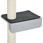 PawHut Wall-Mounted Cat Shelf with 4 Platforms and Scratching Posts - Light Grey-Material: MDF, Jute, Carpet Fabric (Polyester, Polypropylene) 
