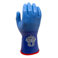 TEMRES Thermal Insulated Polyurethane Coated Rough Grip Seamless Glove - Knit Fleece Liner - Blue - Medium -Polyurethane coating