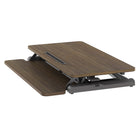 ALTIVA 32" Sit To Stand Height Adjustable Desk Riser converter - Dark Wood-Keyboard Tray Dimension: 31.1"W x 10"D (79cm x 25cm)