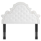 Modway Diana Tufted Performance Velvet Full/Queen Headboard - White-Multiple Mounting Positions