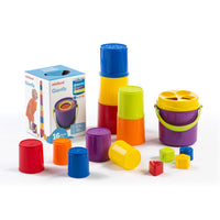 Miniland Giantte Stacking and Nesting Game - 16 Pieces -Promotes eye-hand coordination as well as counting
