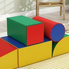 Soozier Soft PU Leather Climbing Blocks for Toddlers - Multicolored - Set of 5-Constructed of soft and high-density EPE foam 