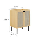Modway Chaucer 24" Bathroom Vanity Cabinet - Oak-Adjustable Shelf