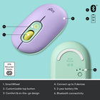 Logitech POP Wireless Mouse - Daydream-Aesthetic pair: Match your POP Mouse with the fun and bouncy typing experience of POP Keys wireless mechanical keyboard, with customizable emoji keycaps and cutting-edge media keys