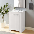 Modway Maybelle 24" Bathroom Vanity - White-Melamine Construction